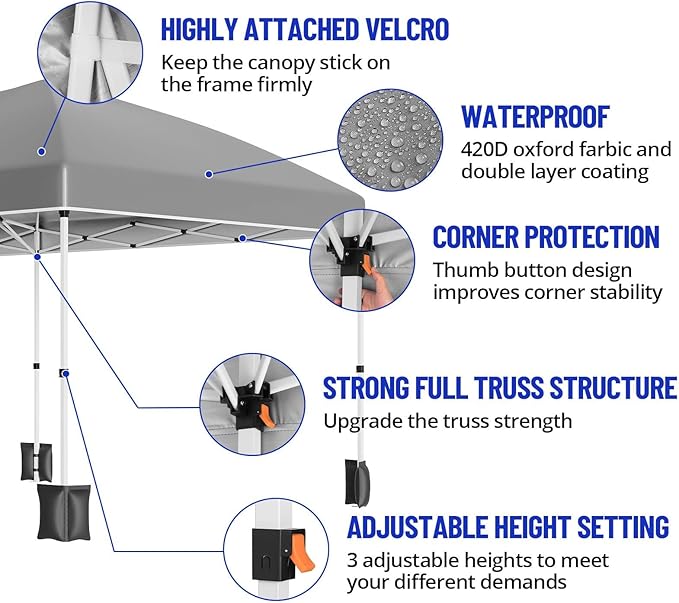 Tenda Pop Up Heavy Duty 10*10F - Gazebo Pop Up ulasan dan harga