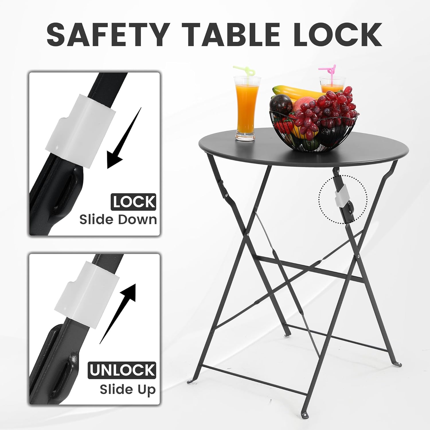 Set bistro luar ruangan lipat  - Outdoor Furniture Table ulasan dan harga