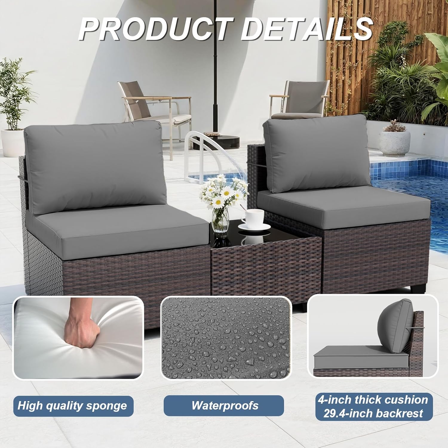 Set Furnitur Teras dengan Meja - Outdoor Furniture Set With Fire Pit ulasan dan harga
