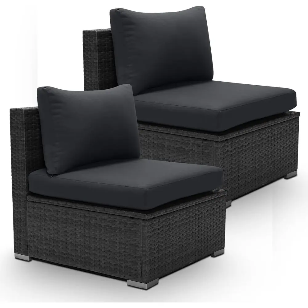 Set Furnitur Teras Rotan 2-Pot - Outdoor Furniture Grey ulasan dan harga
