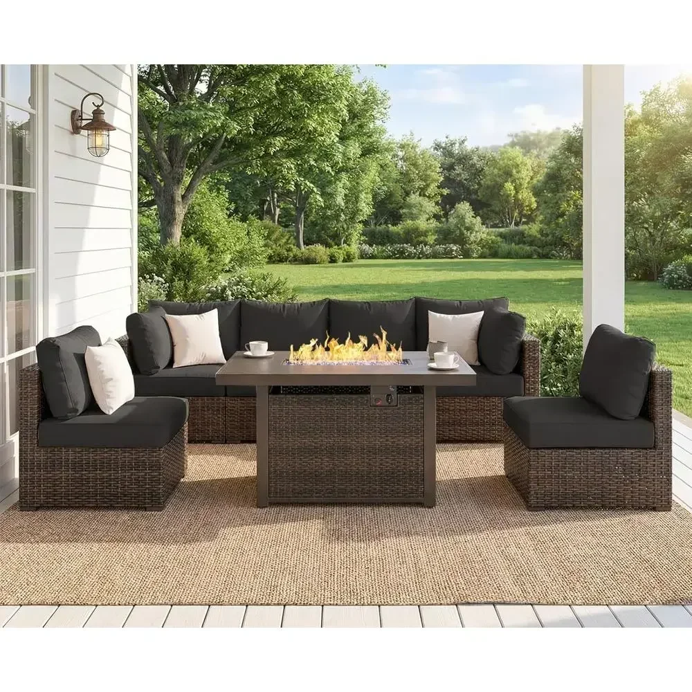 Set Furnitur Teras Luar Ruanga - Outdoor Furniture Set With Fire Pit ulasan dan harga