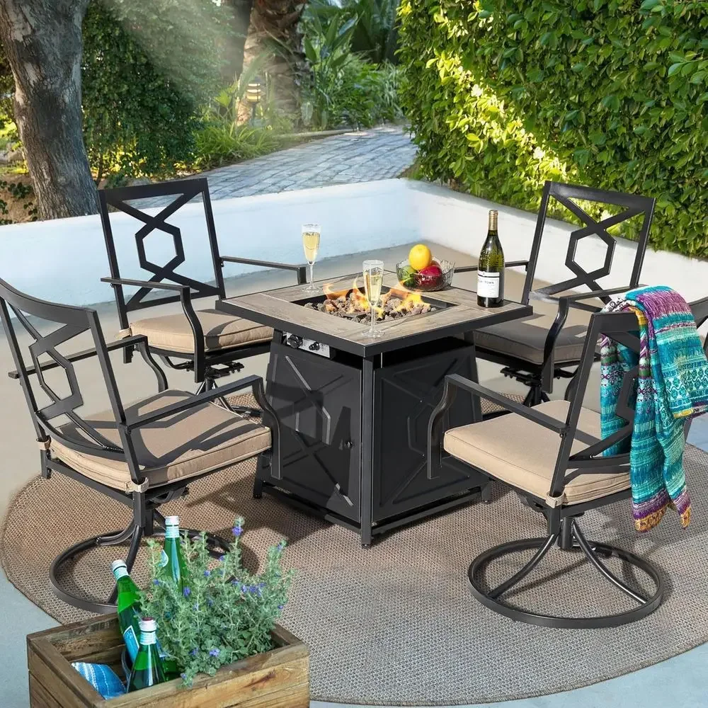 Set Furnitur Teras Luar Ruanga - Outdoor Furniture Set With Fire Pit ulasan dan harga