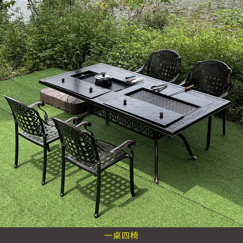 Kombinasi furnitur besi tempa  - Outdoor Furniture Table ulasan dan harga