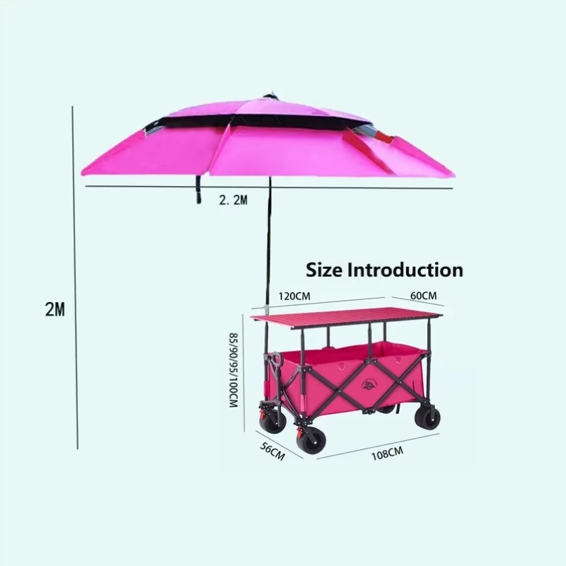 Gerobak Lipat Tugas Berat 420L - Outdoor Furniture Table ulasan dan harga